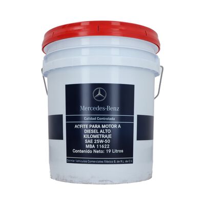 Aceite SAE 25W50 Cubeta 19 litros,Marca del producto: Mercedes-Benz,"N&uacute;mero de parte: MBA11622
