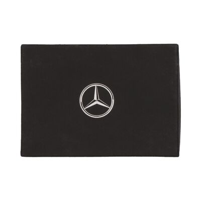 Tarjetero piel ternera forro chocolate, Marca Mercedes-Benz