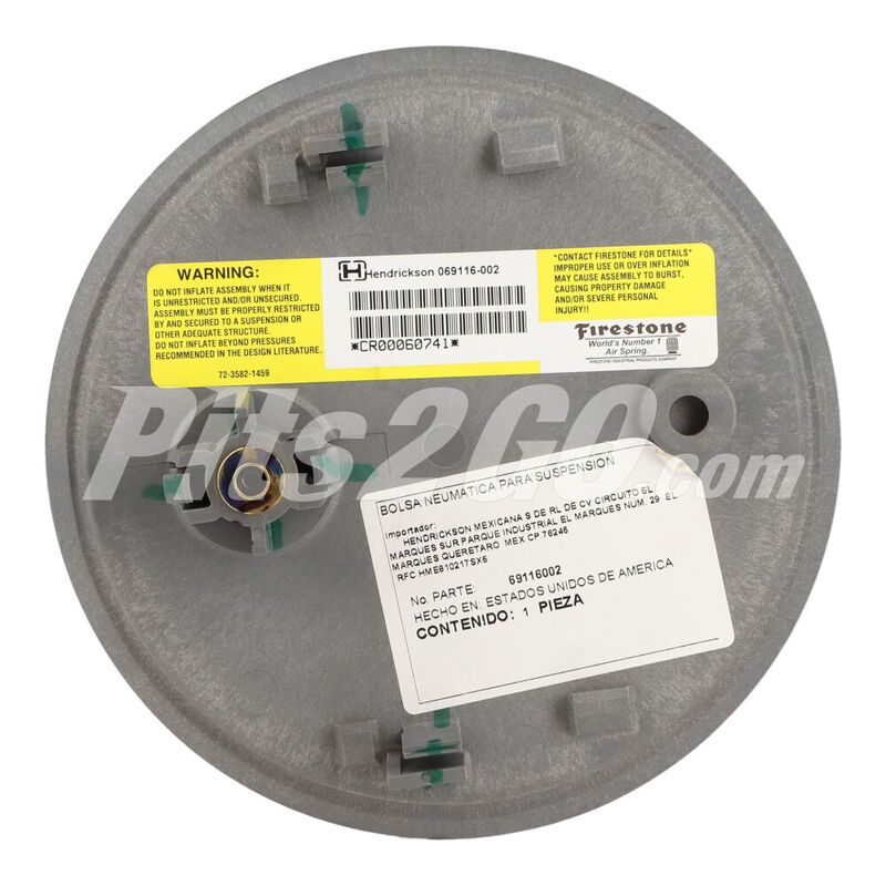 Bolsa de aire de la suspensi&oacute;n delantera para Tractocami&oacute;n, Marca Hendrickson, compatible con Gen&eacute;rico image number null