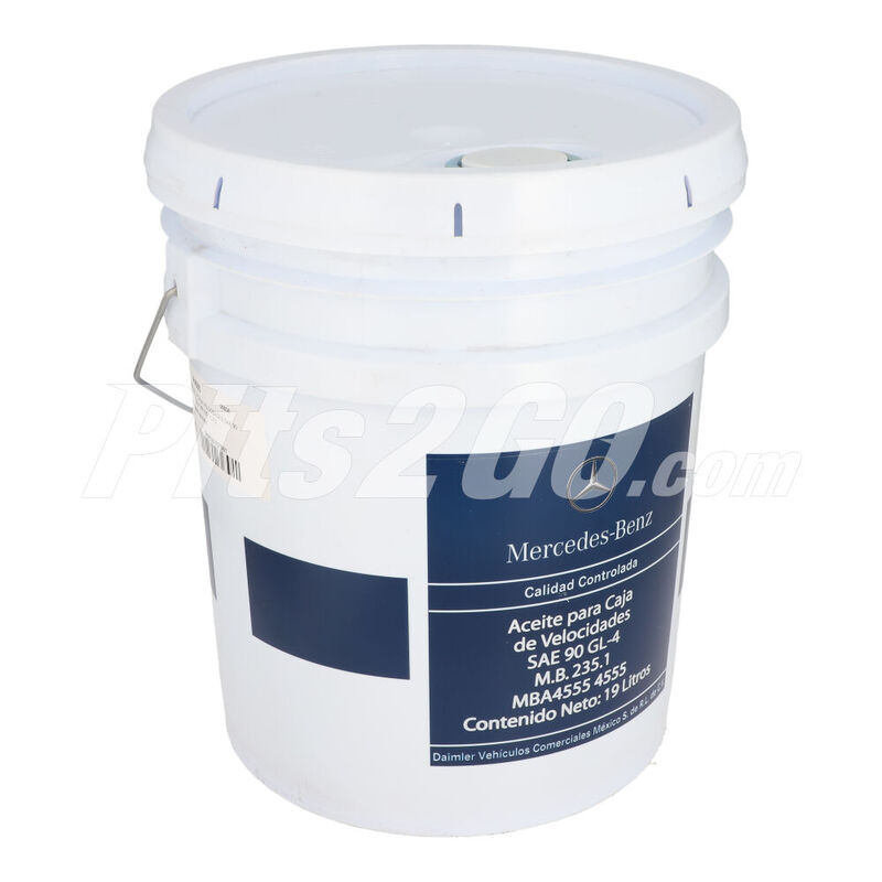 Aceite transmisi&oacute;n SAE 90 Cubeta 19 litros, para Cami&oacute;n, Marca del producto: Mercedes-Benz, compatible con: FL360,N&uacute;mero de parte: MB4555 image number null