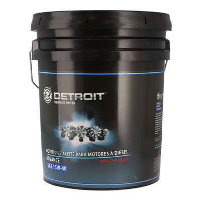 Aceite DETROIT SAE 15W40, cubeta 19 litros, para Tractocami&oacute;n, Marca del producto: Detroit Di&eacute;sel, compatible con: Cascadia,N&uacute;mero de parte: DTD126196