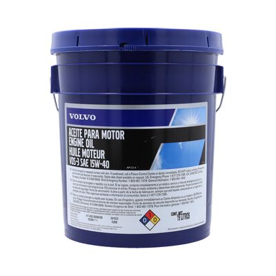 Aceite motor VDS-3 15W40 cubeta 19 litros, para Tractocamión, Marca del producto: Volvo, compatible con: VNL,Número de parte: 122736