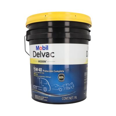 Aceite para motores a di&eacute;sel SAE 15W-40 API CK-4 - MBL126142/Cubeta 19 litros, para Tractocami&oacute;n, Marca del producto: Mobil Delvac, compatible con: Cascadia,N&uacute;mero de parte: MBL126142