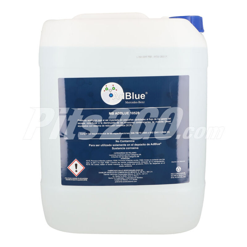 Adblue refrigerante garrafa 20 litros, para Tractocami&oacute;n, Marca del producto: Mercedes-Benz, compatible con: Cascadia,N&uacute;mero de parte: MBADBLUE10528 image number null