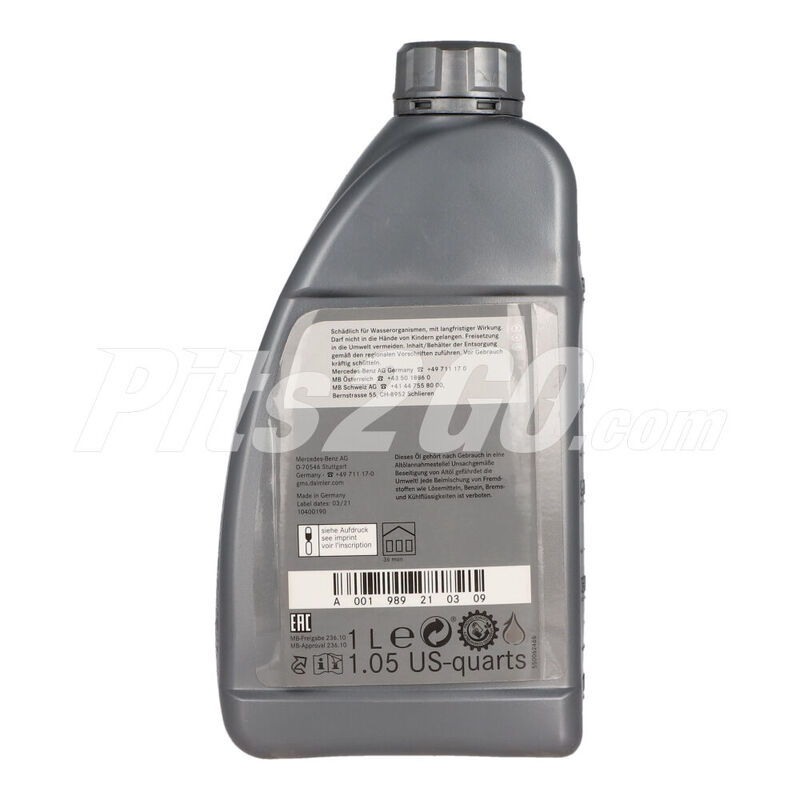 Aceite para transmisión automática ATF MB 236.10, 1 litro, Marca del producto: Mercedes-Benz image number null