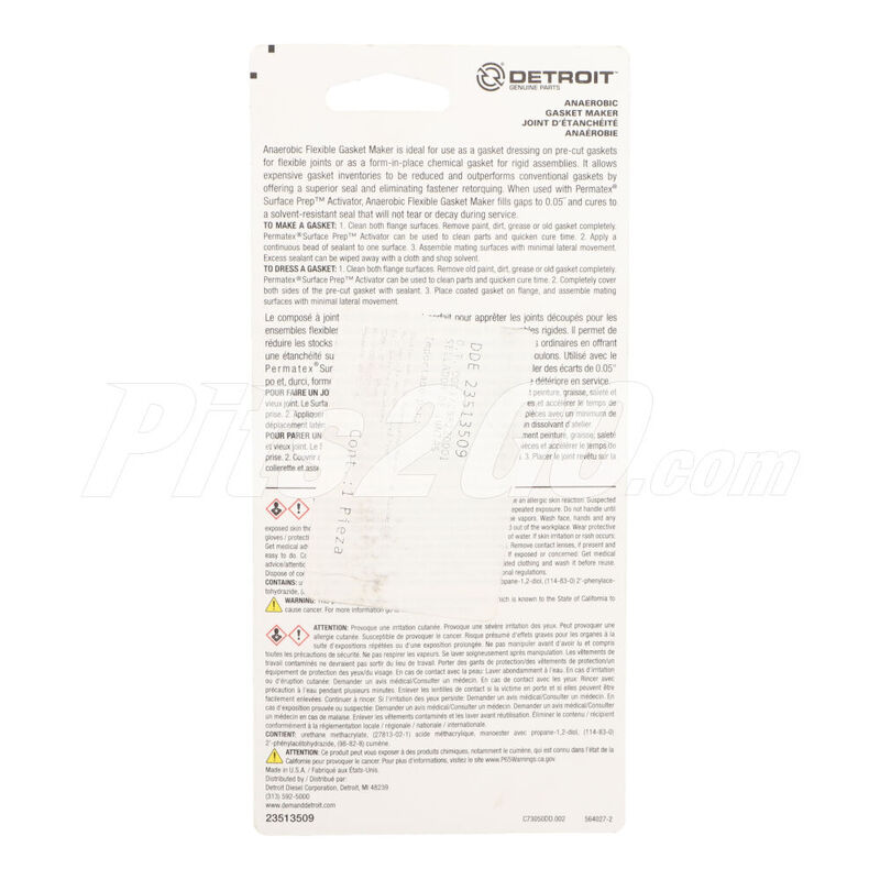 Sellador de juntas para Tractocami&oacute;n, Marca Detroit Di&eacute;sel, compatible con Cascadia image number null