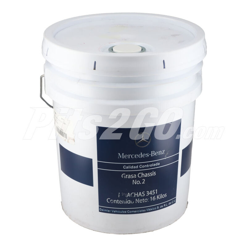 Grasa chasis no 2 cubeta 16 Kilos, para Tractocami&oacute;n, Marca del producto: Mercedes-Benz, compatible con: Cascadia,N&uacute;mero de parte: MBACHAS3451 image number null