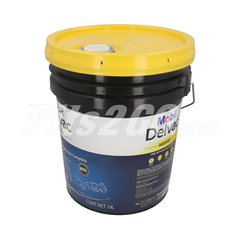 Aceite para motores a diésel SAE 15W-40 API CK-4 - MBL126142/Cubeta 19 litros, para Tractocamión, Marca del producto: Mobil Delvac, compatible con: Cascadia,Número de parte: MBL126142 image number null