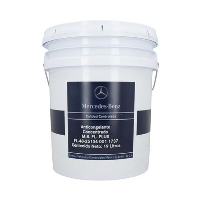 Anticongelante concentrado PLUS, cubeta 19 litros, para Tractocami&oacute;n, Marca del producto: Mercedes-Benz, compatible con: Columbia,N&uacute;mero de parte: 48251340011737