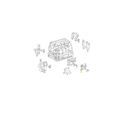 Soporte de motor izquierdo para Buses, Marca Mercedes-Benz, compatible con Midibus