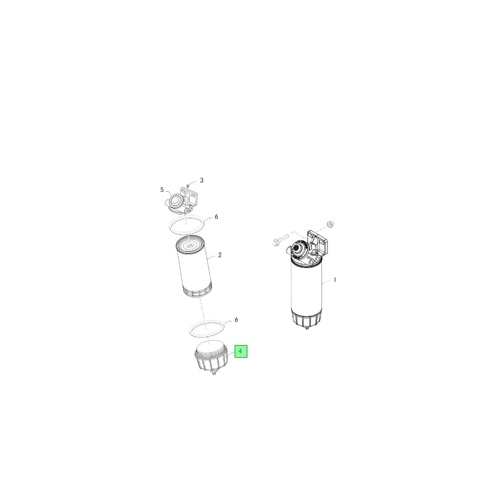 Filtro separador de agua, para camión, Marca del producto de producto Mitsubishi, compatible con FL360,MBFA4004770007