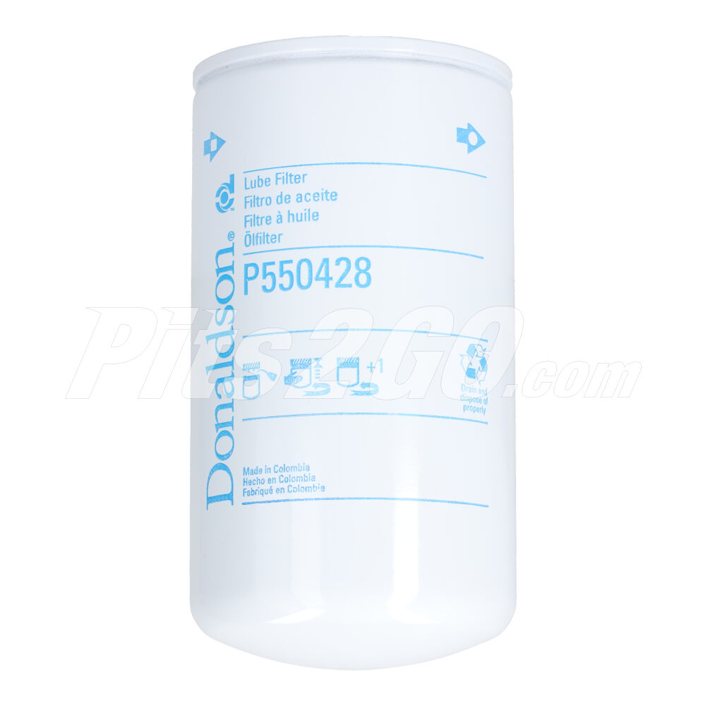 Filtro de aceite en roscable, para Tractocamión, Marca del producto: Donaldson, compatible con: Genérico,Número de parte: DNP550428 image number 2