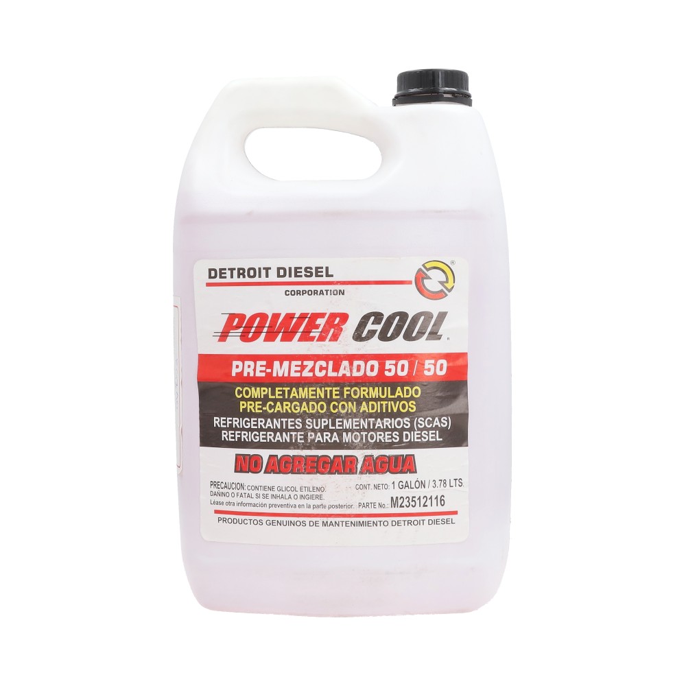 Anticongelante refrigerante Power Cool, Premezclado 50/50. marca Detroit Diesel.