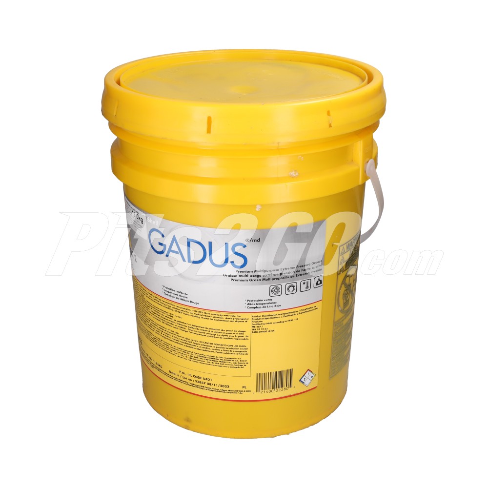 Grasa multipropósito Gadus 18 kilogramos, para Tractocamión, Marca del producto: Shell, compatible con: FH,Número de parte: 550026853 image number 3