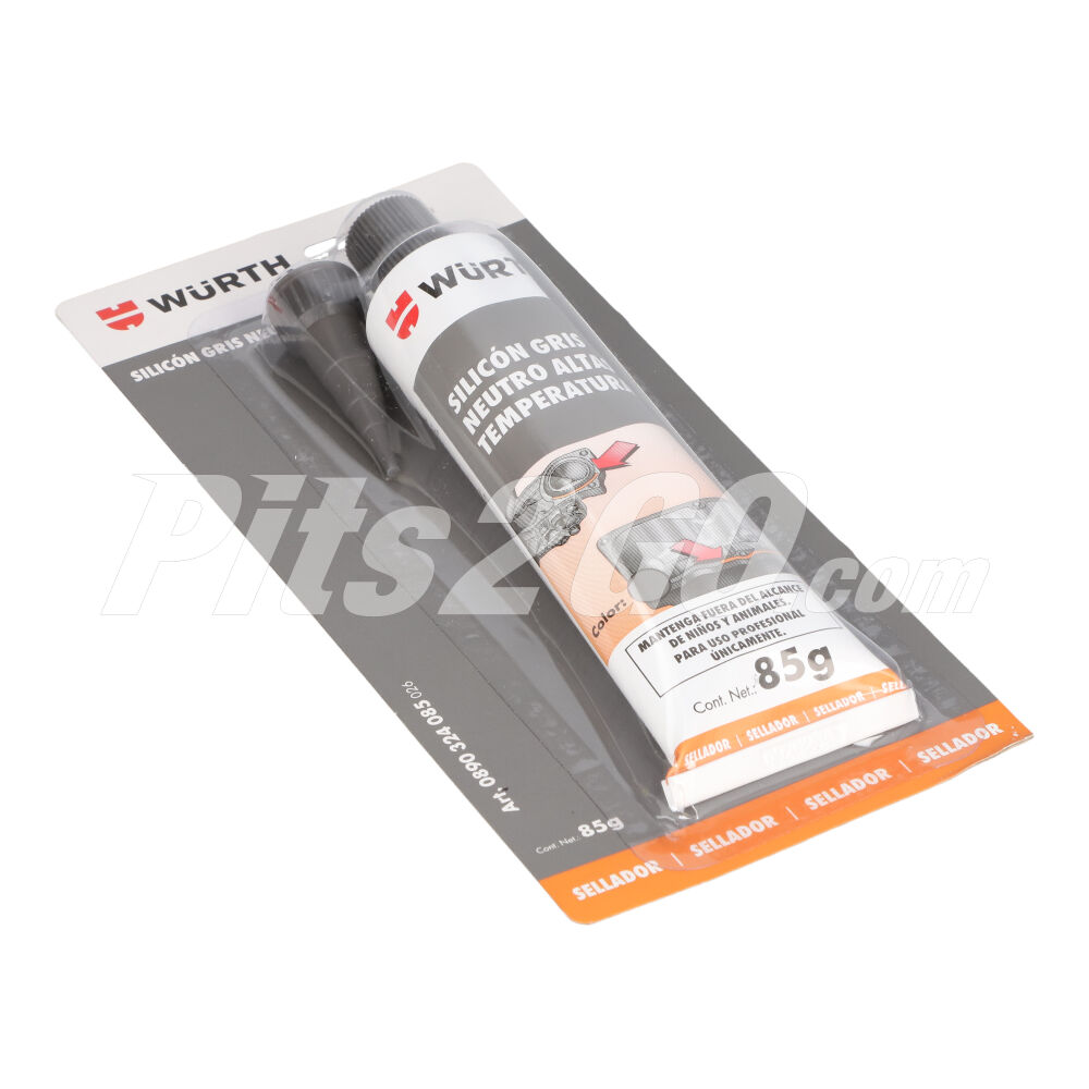 Silicón neutro gris altas temperaturas para Tractocamión, Marca Wurth, compatible con Genérico image number 1