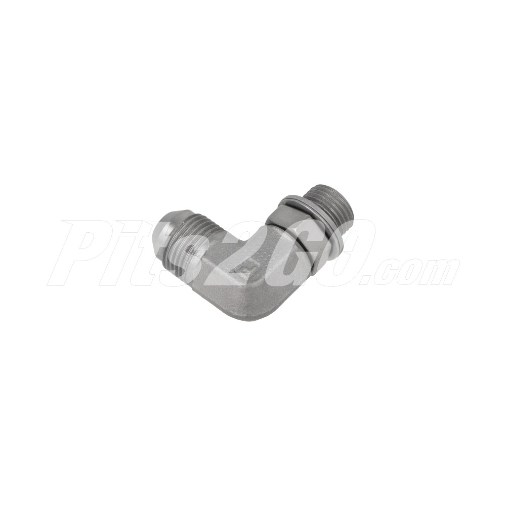 Niple angular bomba hidráulica. 12.7xm16x1.5 para Tractocamión, Marca Volvo, compatible con FH image number 3