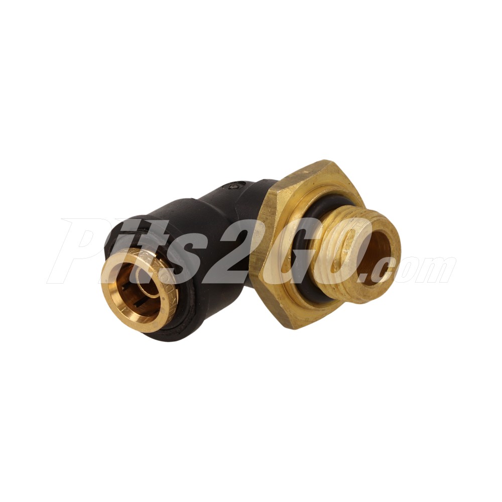 Niple angular 3/8 m 16 x 1.5 rosca para Tractocamión, Marca Volvo, compatible con FH image number 2