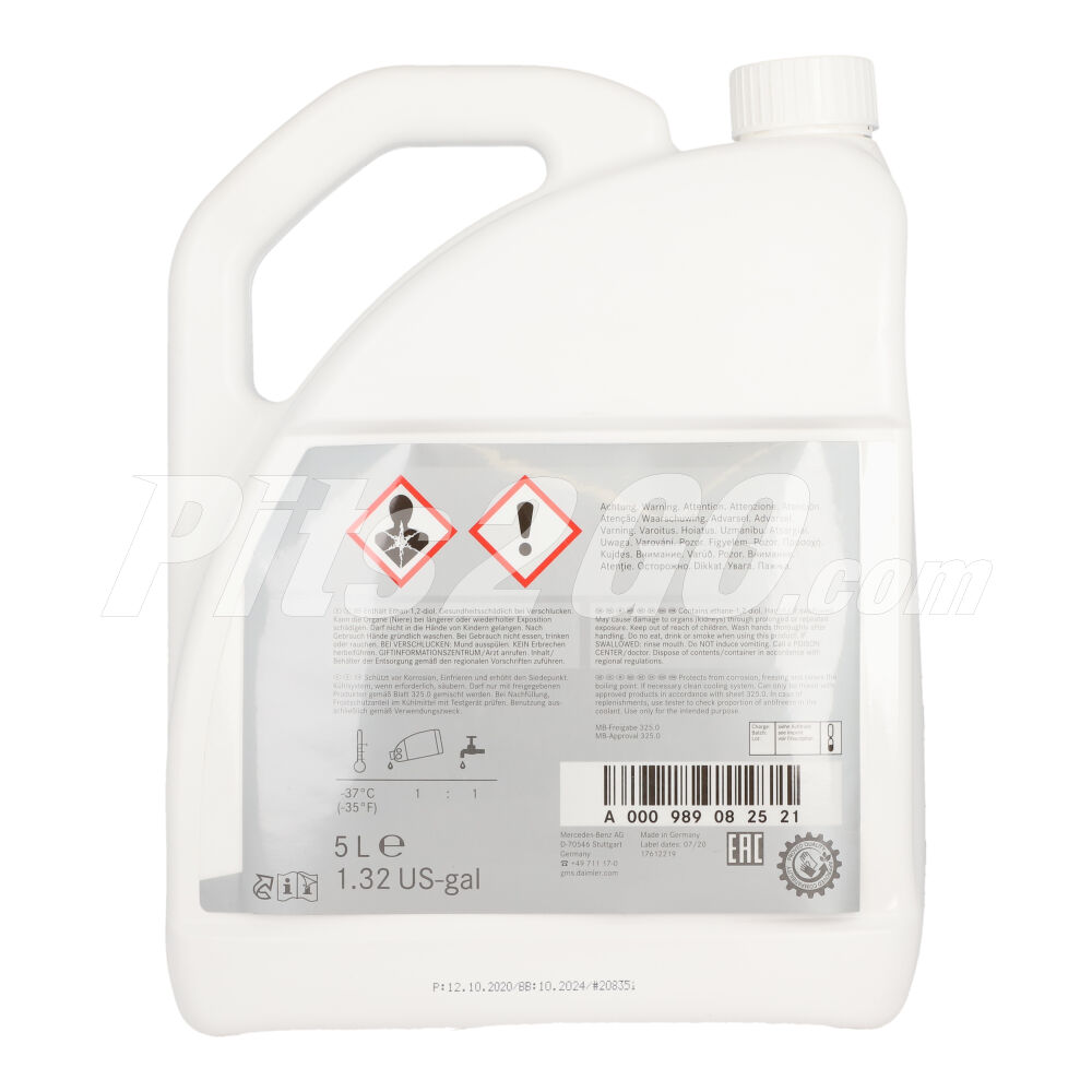 Liquido anticorrosivo y anticongelante s/ nitritos MB325.0 5 litros image number 3