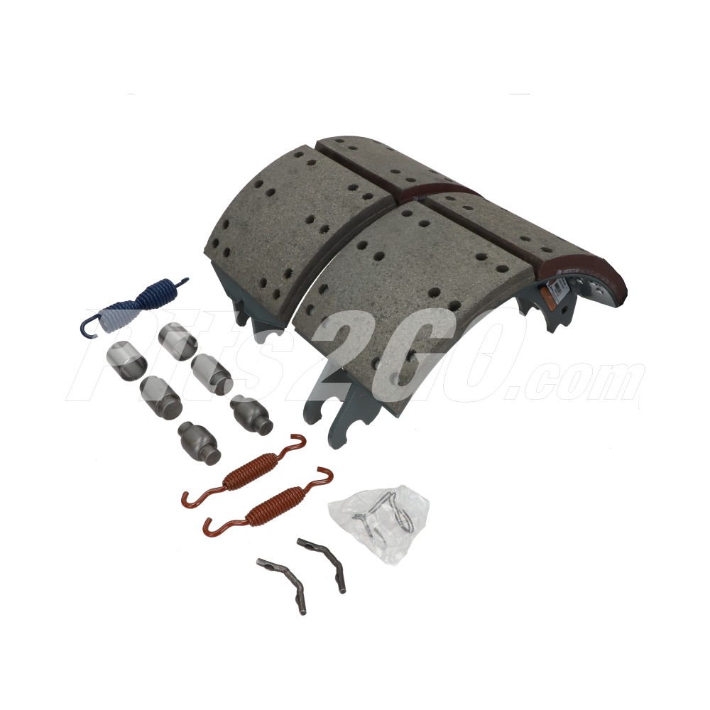 Kit de balatas traseras con herrajes para Tractocamión, Marca Freightliner, compatible con Genérico image number 1