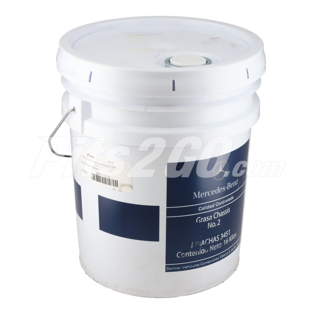 Grasa chasis no 2 cubeta 16 Kilos, para Tractocamión, Marca del producto: Mercedes-Benz, compatible con: Cascadia,Número de parte: MBACHAS3451 image number 2