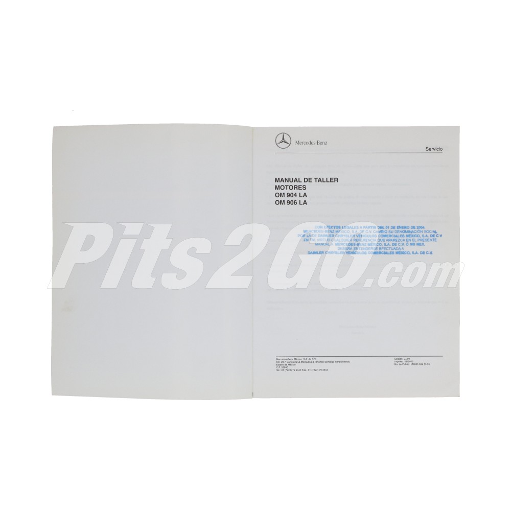 Manual de taller para motores Mercedes-Benz 904 y 906, Marca Mercedes Benz, compatible con Generico image number 2
