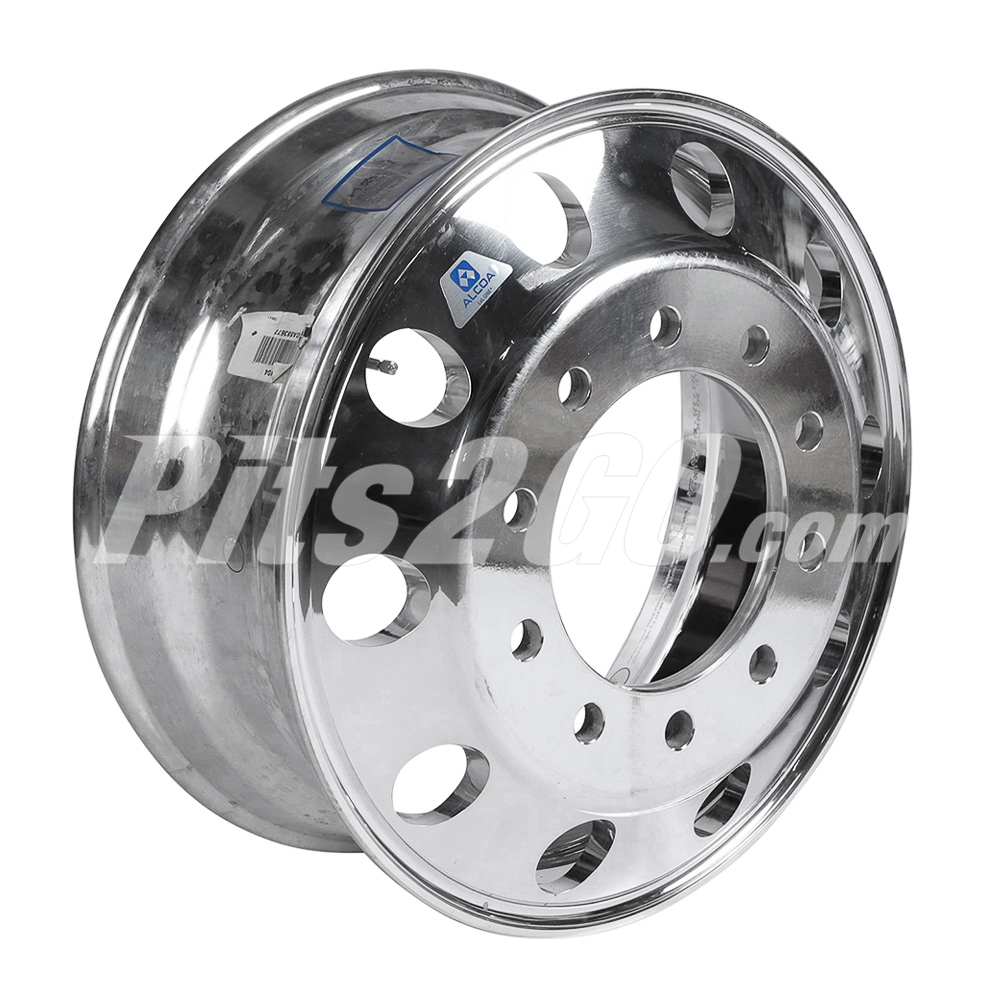 Rin de aluminio Alcoa 883677 22.5 x 8.25", offset 147 mm. Para Tractocamion, Compatible con Generico. image number 1
