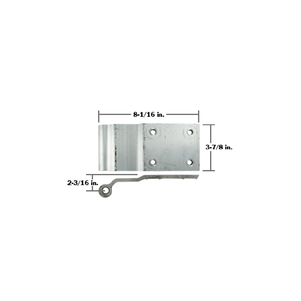 Bisagra de puerta bisagra gda, puerta trasera de aluminio, 4 orificios, 3,87" para Remolques, Marca Great Dane, compatible con Cajas
