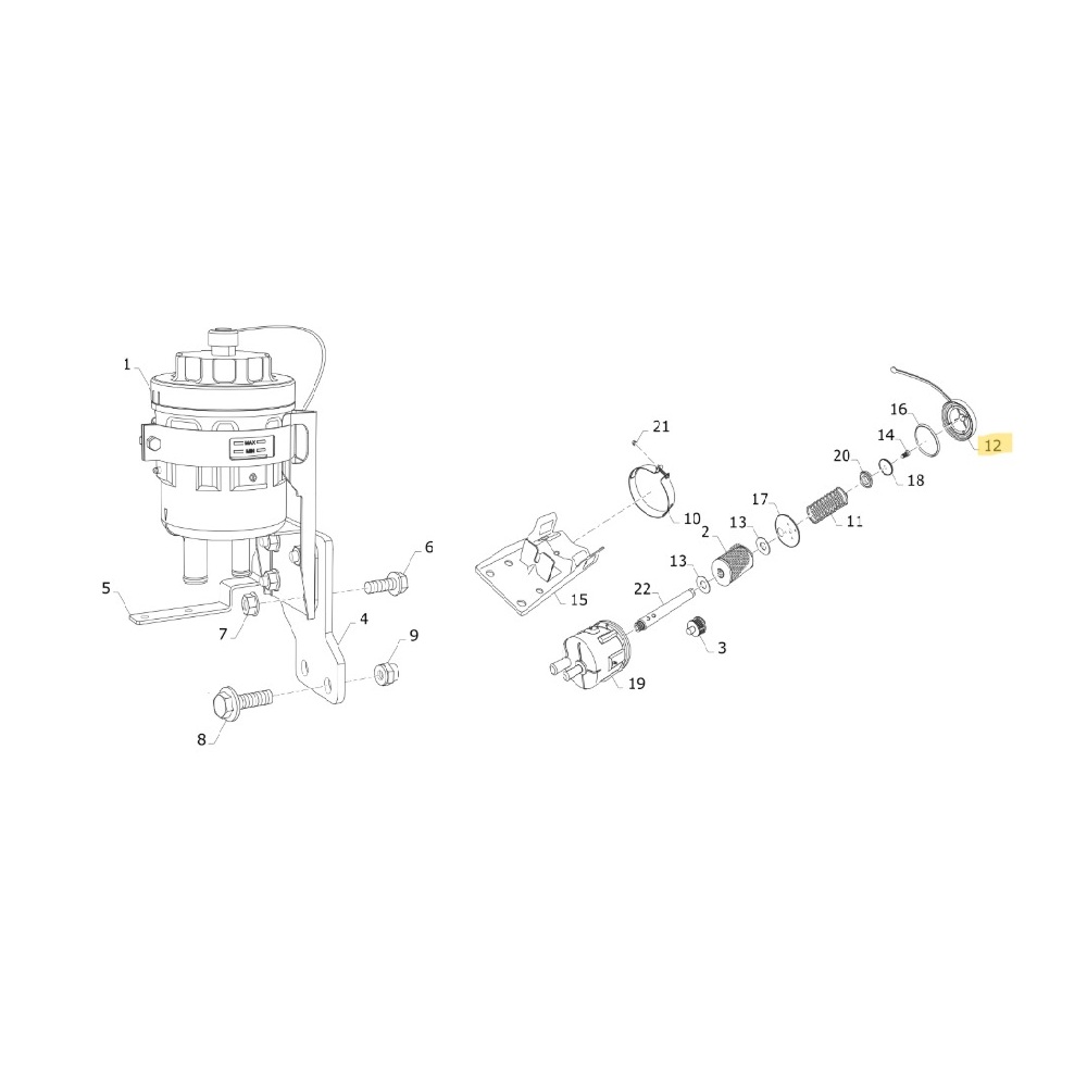 Tapa filtro de aceite, para Camión, Marca del producto de producto Mitsubishi, compatible con FL360,MBFA4004620323
