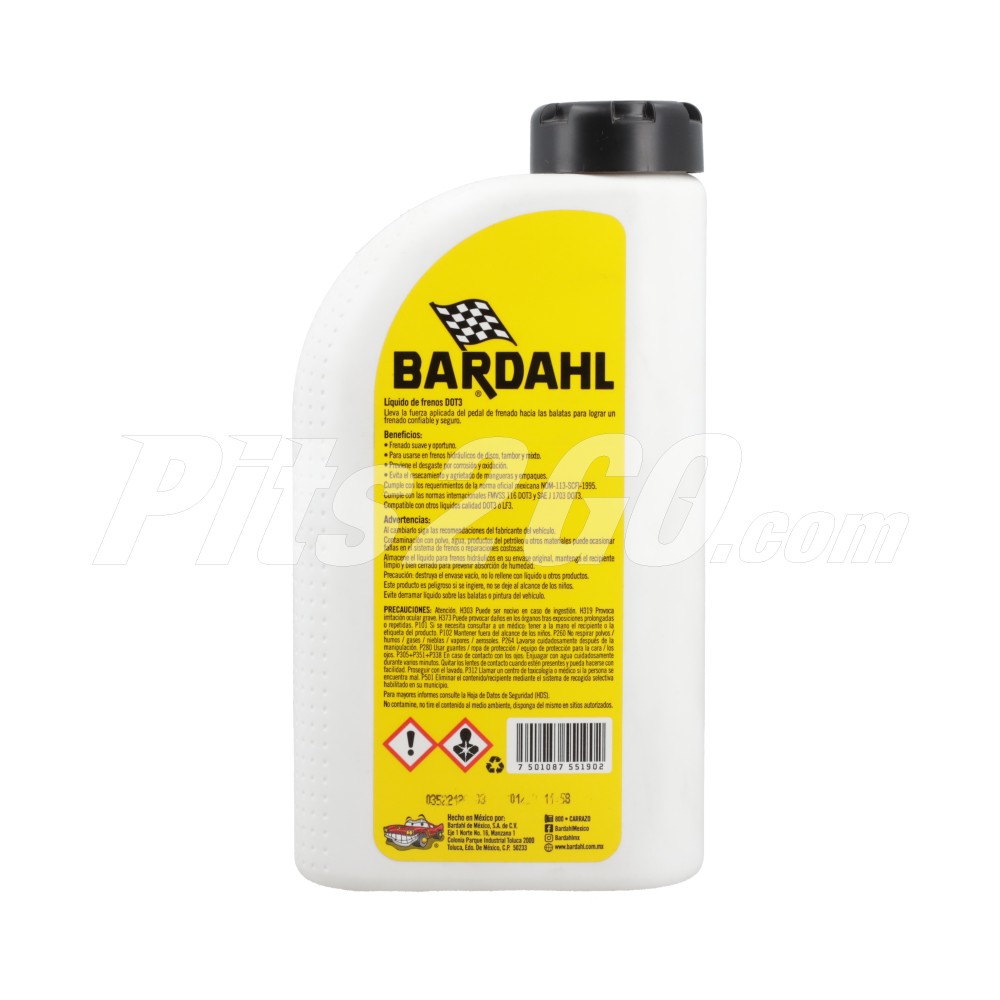 Liquido frenos 900 ml para Tractocamión, Marca Local, compatible con FH,FM,VN,VNL image number 3