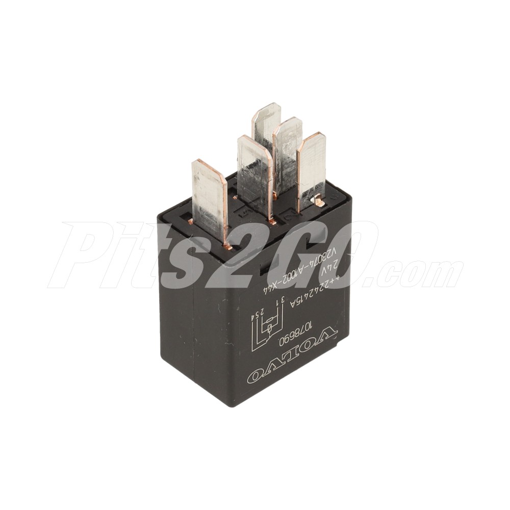 Relevador  24 volts 5 patas para Tractocamión, Marca Volvo, compatible con FH,FL,FM image number 3