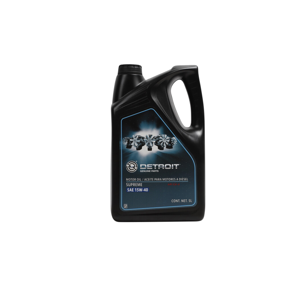 Aceite para motores a diésel SUPREME SAE 15W-40 API CK-4, garrafa 5 litros, para Tractocamión, Marca del producto: Detroit Diésel, compatible con: Cascadia,Número de parte: DTD126200