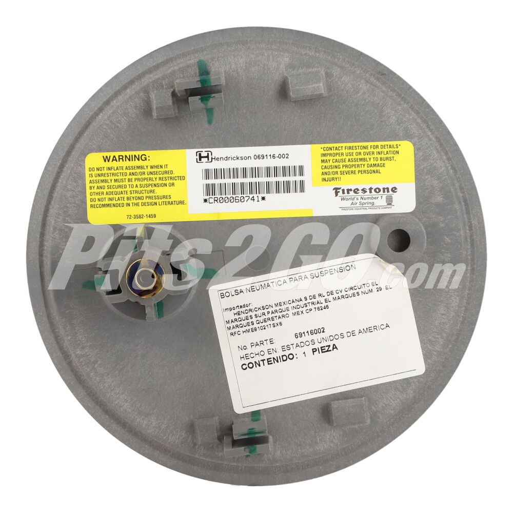 Bolsa de aire de la suspensión delantera para Tractocamión, Marca Hendrickson, compatible con Genérico image number 3
