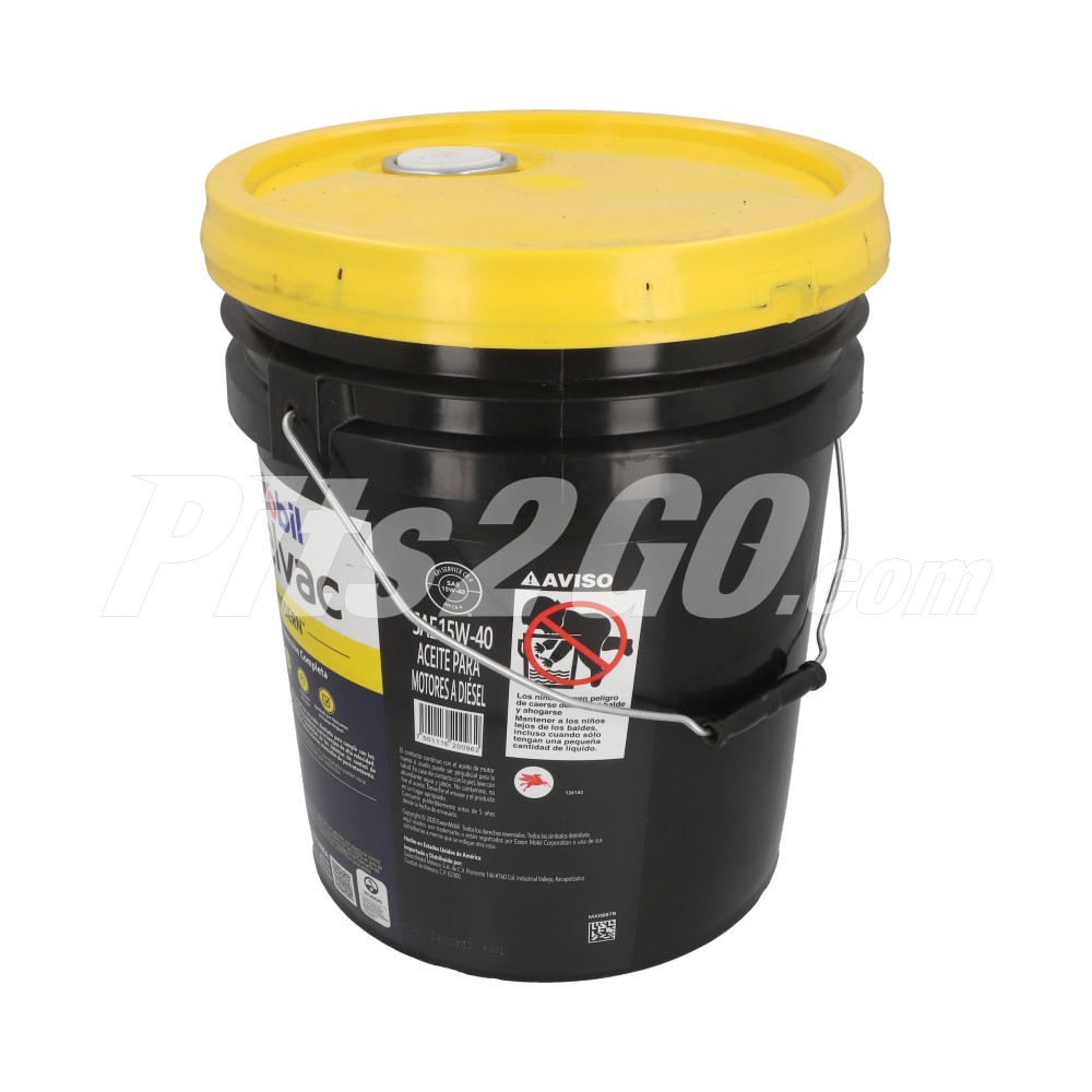 Aceite para motores a diésel SAE 15W-40 API CK-4, cubeta 19 litros image number 3