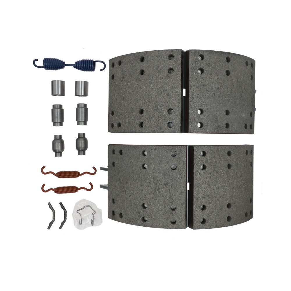 Kit de balatas traseras con herrajes para Tractocamión, Marca Freightliner, compatible con Genérico image number 0