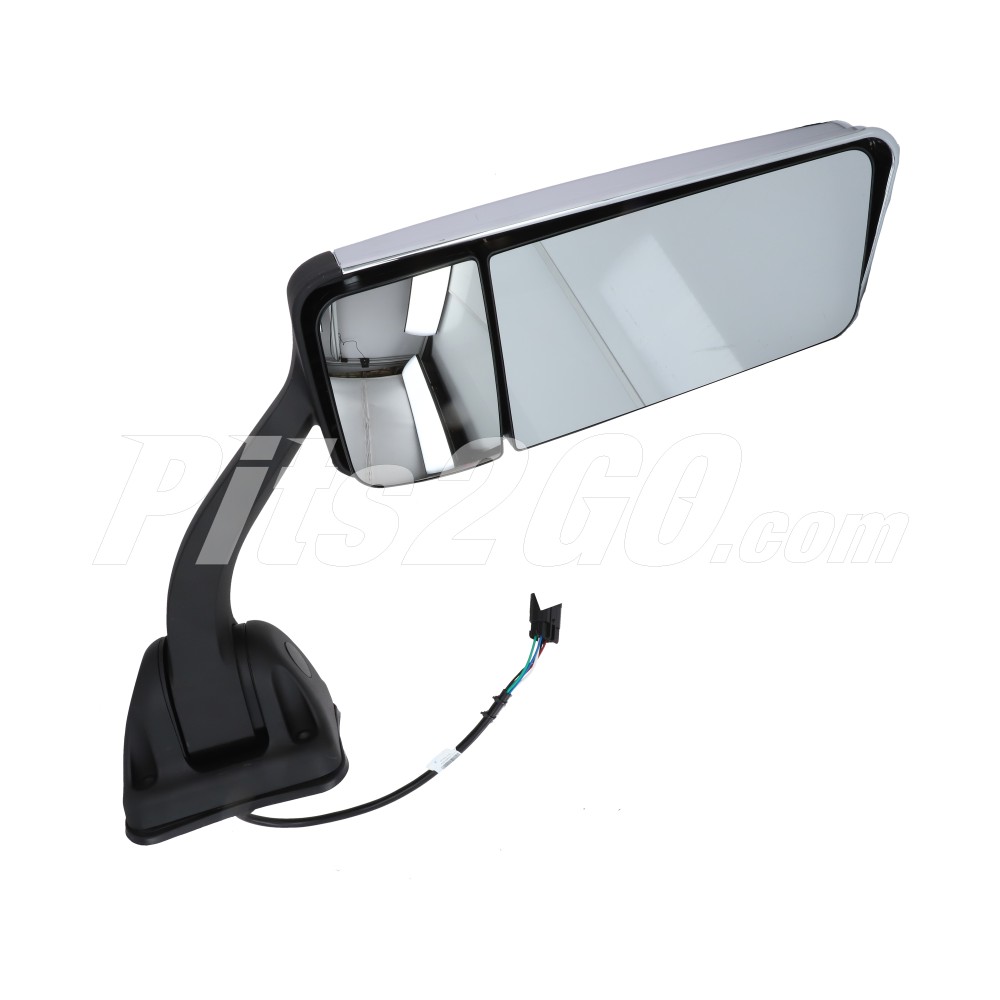 Ensamble espejo izquierdo cromado para Tractocamión, Marca Freightliner, compatible con Cascadia image number 1