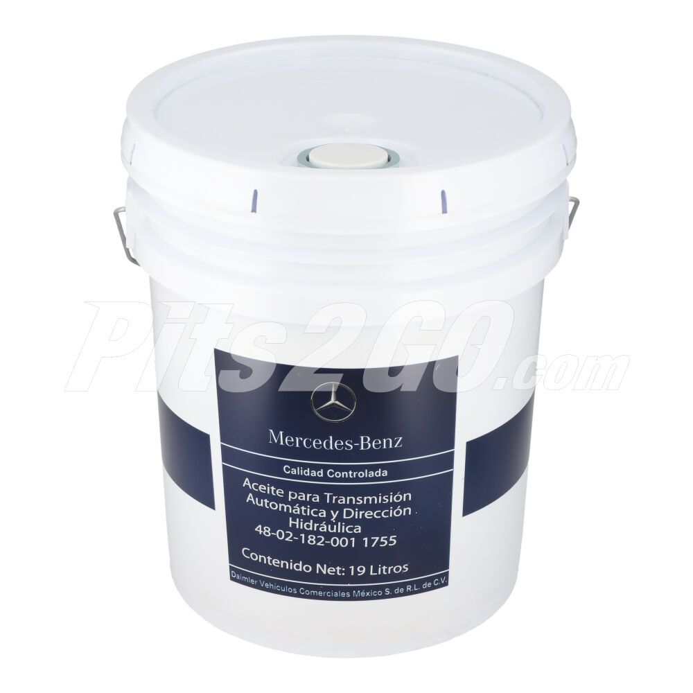 Aceite para transmisión automática y dirección hidráulica, cubeta 19 litros, para Tractocamión, Marca del producto: Mercedes-Benz, compatible con: Cascadia,Número de parte: 48021820011755 image number 2