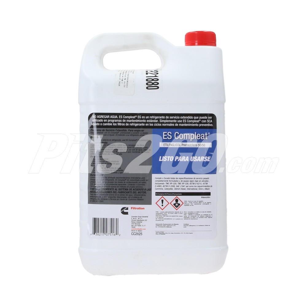 Anticongelante 50/50 FG CC2825, Galón 3.785L, para , Marca del producto: Fleetguard, compatible con: ,FGCC2825 image number 3