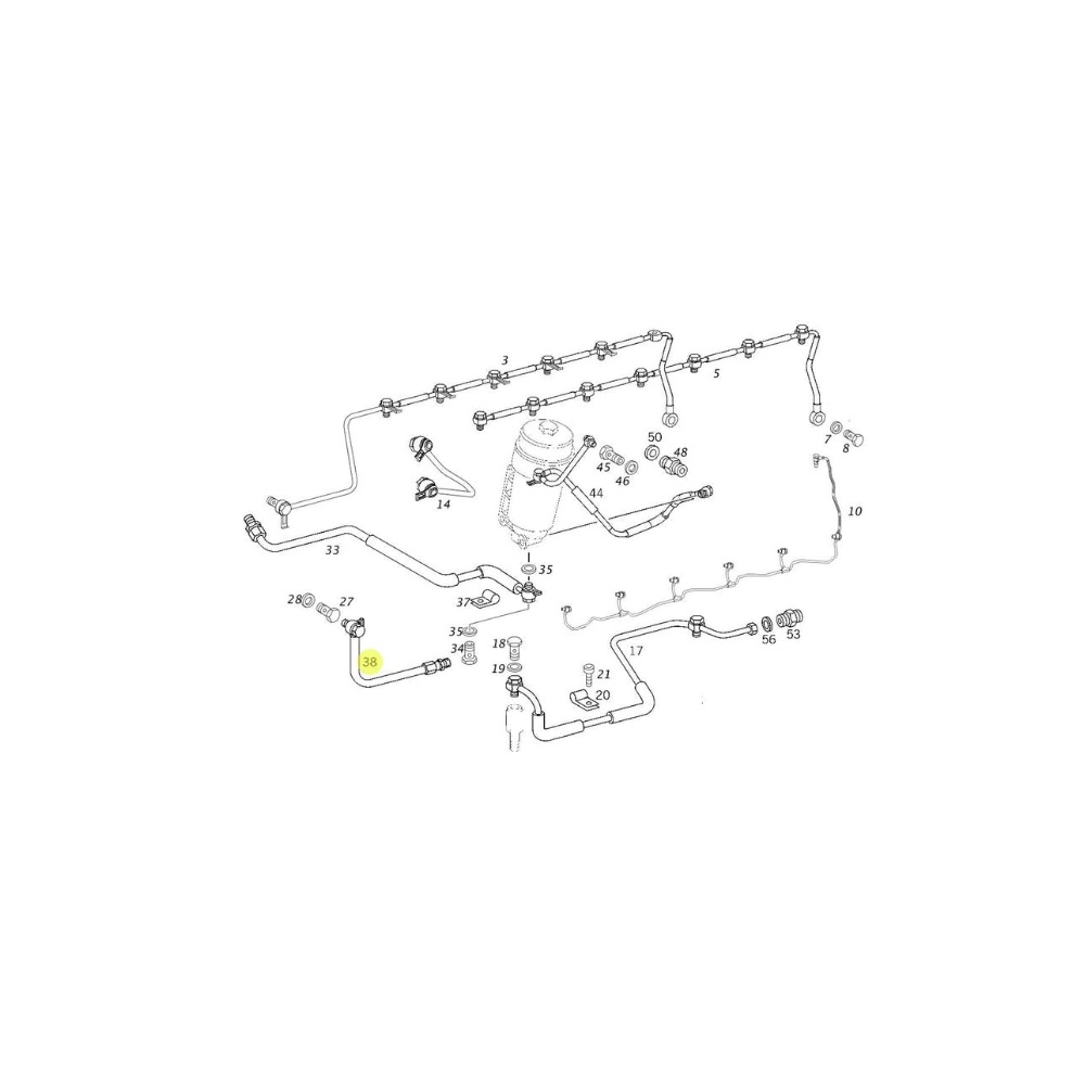 Tubería para Buses, Marca Mercedes-Benz, compatible con O-500 1735