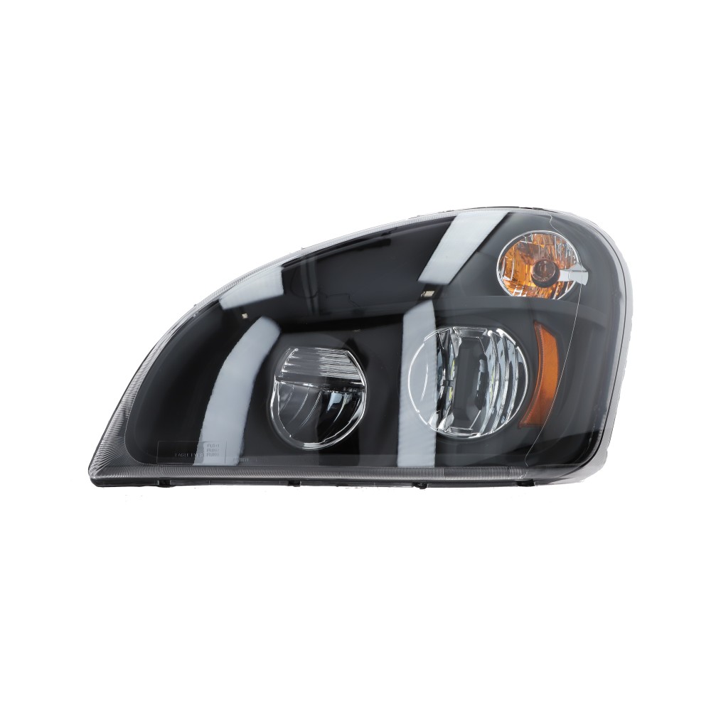 Faro izquierdo c/mod led base negra para Tractocamión, Marca Alliance, compatible con Cascadia