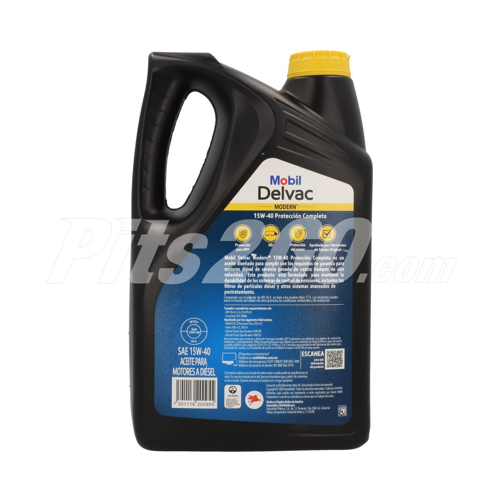 Aceite para motores a diésel SAE 15W-40 API CK-4, garrafa 5 litros image number 3