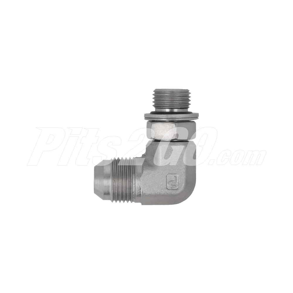 Niple angular bomba hidráulica. 12.7xm16x1.5 para Tractocamión, Marca Volvo, compatible con FH image number 1