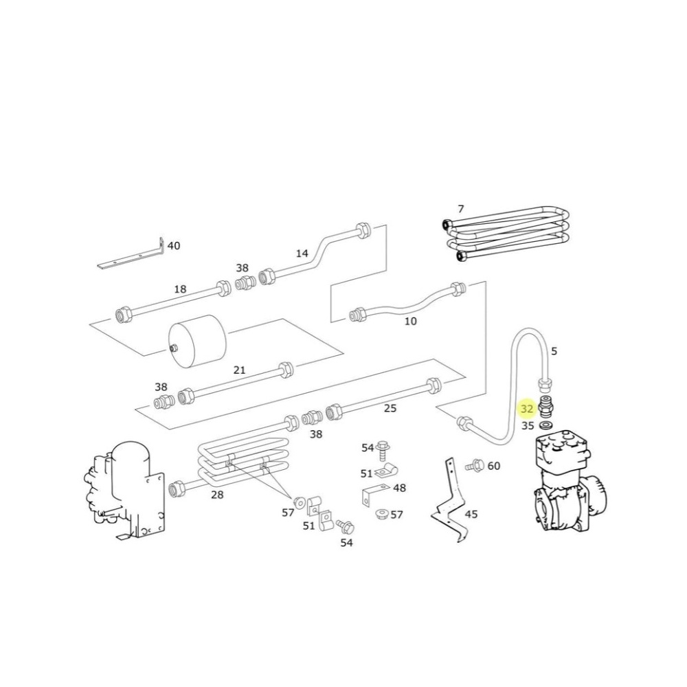 Conexión angular deposito de aire, para Buses, Marca del producto Mercedes Benz, compatible con XBC, A3684290038