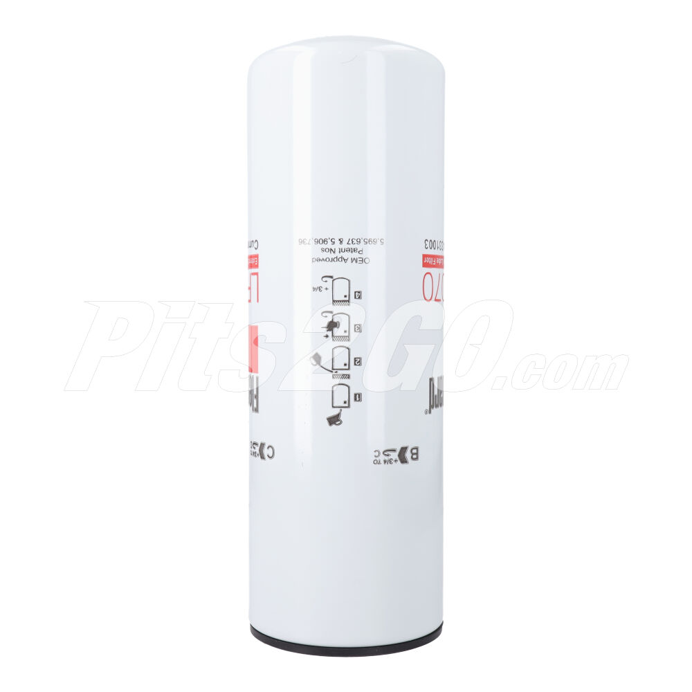 Filtro de aceite enroscable para Tractocamión, Marca Fleetguard, compatible con Genérico image number 2