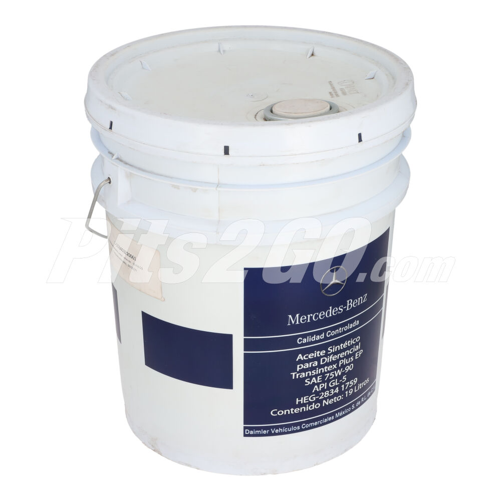 Aceite sintético para diferencial SAE 75W90 Cubeta 19 litros, para Vanes, Marca del producto: Mercedes-Benz, compatible con: Sprinter,Número de parte: MBA28341759 image number 2