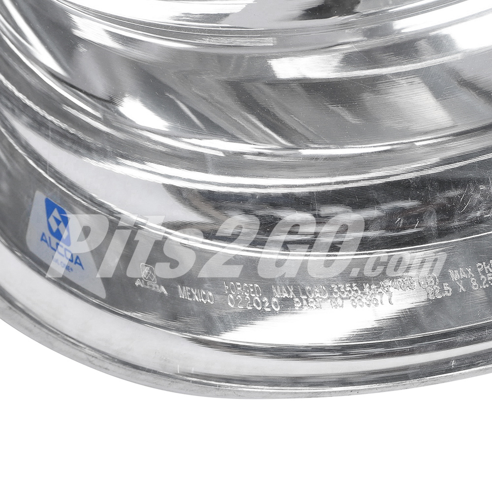Rin de aluminio Alcoa 883677 22.5 x 8.25", offset 147 mm. Para Tractocamion, Compatible con Generico. image number 3