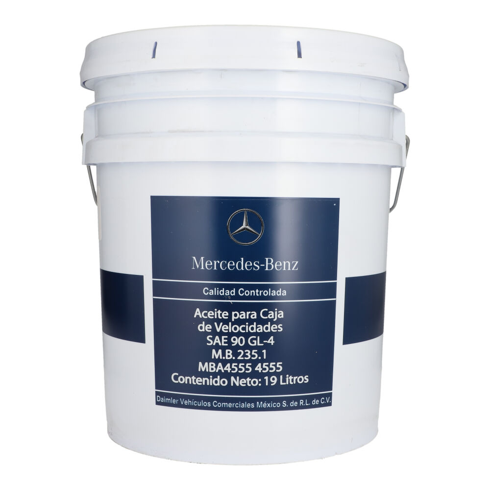 Aceite para caja de velocidades SAE 90 GL-4 M.B.235.1 Cubeta 19 litros, para Camión, Marca del producto: Mercedes-Benz, compatible con: FL360,Número de parte: MB4555