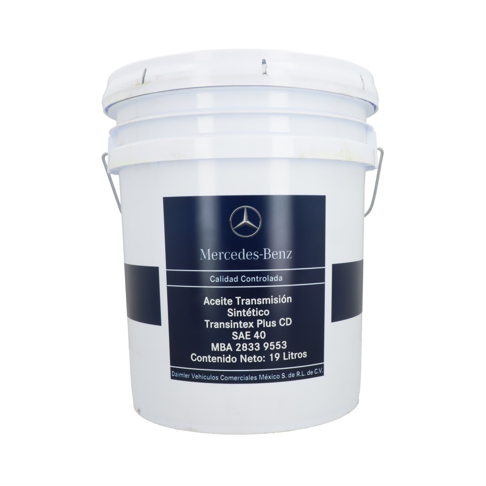 Aceite para transmisión sintético Transitex Plus CD SAE 40 Cubeta 19 litros, para Camión, Marca del producto: Mercedes-Benz, compatible con: FL360,Número de parte: MBA28339553