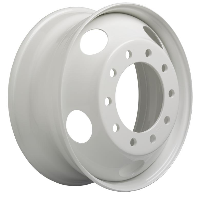 Rin de acero 22.5" x 8.25" color blanco, para Tractocamión, Marca del producto: Accuride, compatible con: FLD112,Número de parte: ACC51487PKWHT21