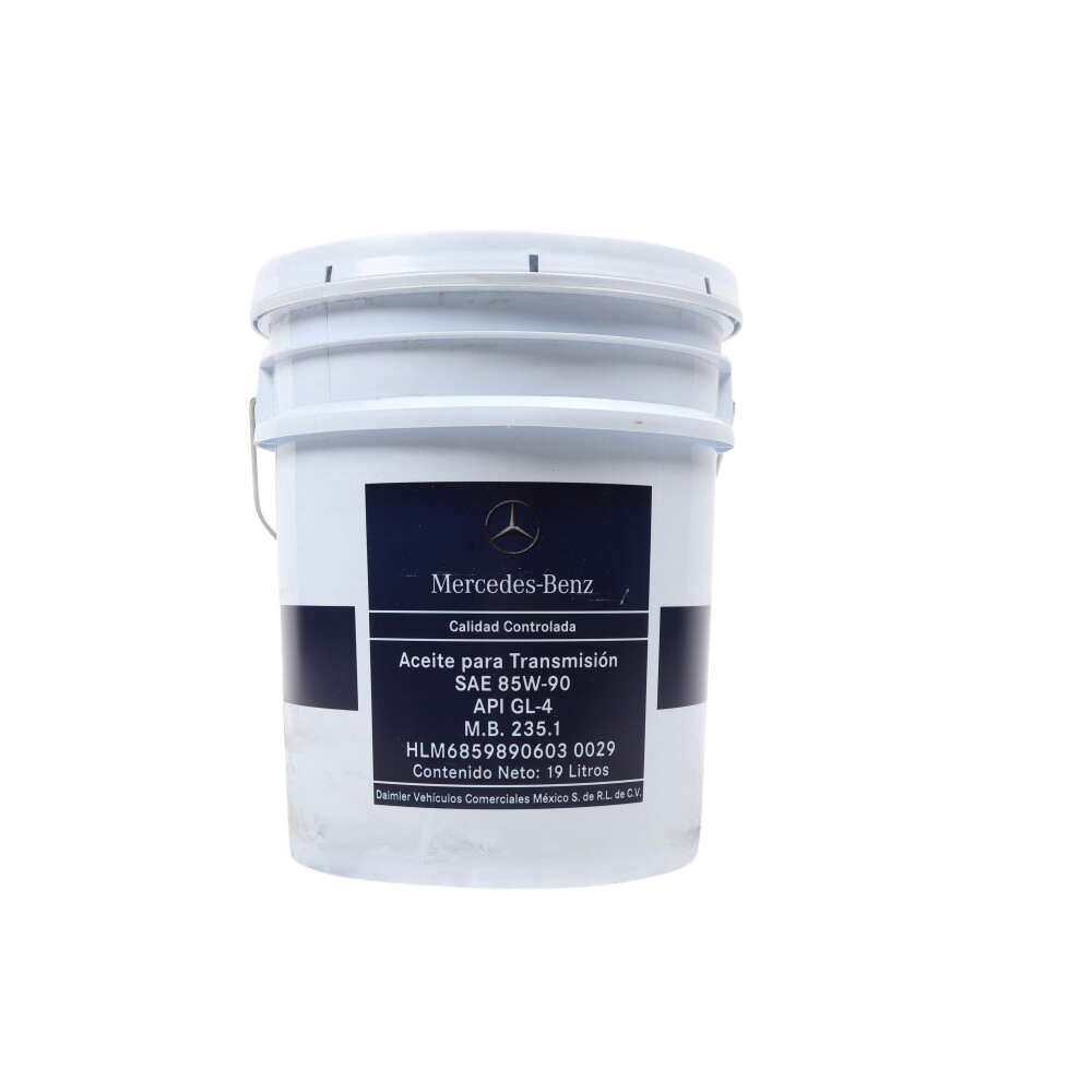 Aceite para transmisión SAE 85W90 Cubeta 19 litros, para Camión, Marca del producto: Mercedes-Benz, compatible con: FL360,Número de parte: HLM68598906030029