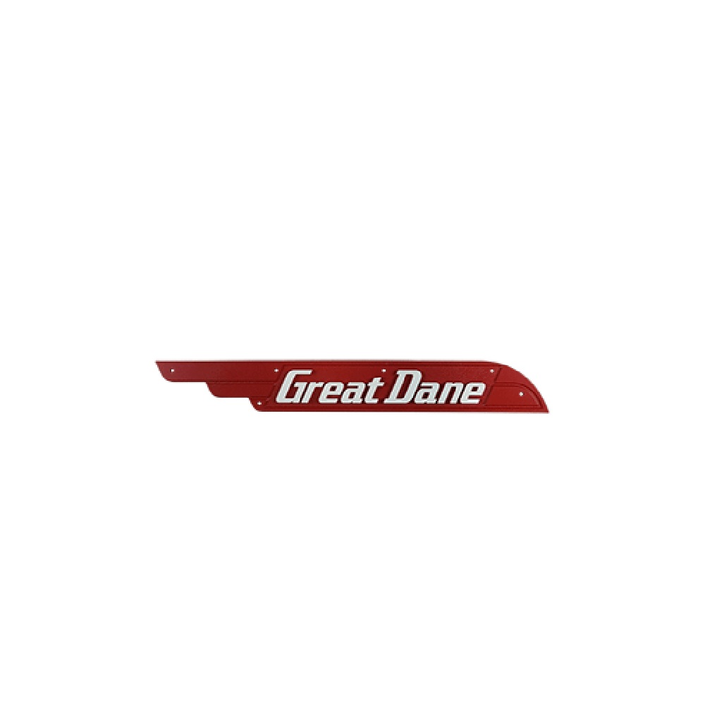 Logotipo dane cs letras rojas y blancas estilo de firma 2013 para Remolques, Marca Great Dane, compatible con Cajas